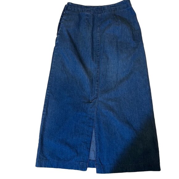 Talbots Women's Denim Skirt Size 6 Maxi Jean Cottagecore, boho - Picture 3 of 11
